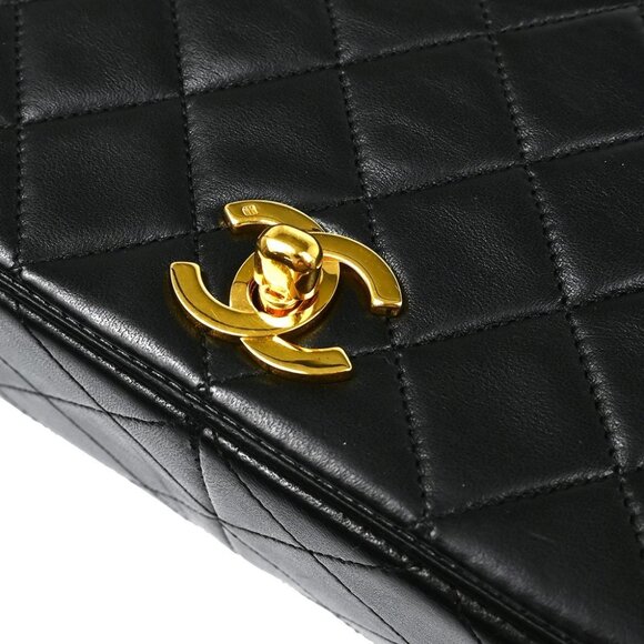 Chanel Black Lambskin Turnlock Small Full Flap Shoulder Bag XX07071 - Picture 7 of 7